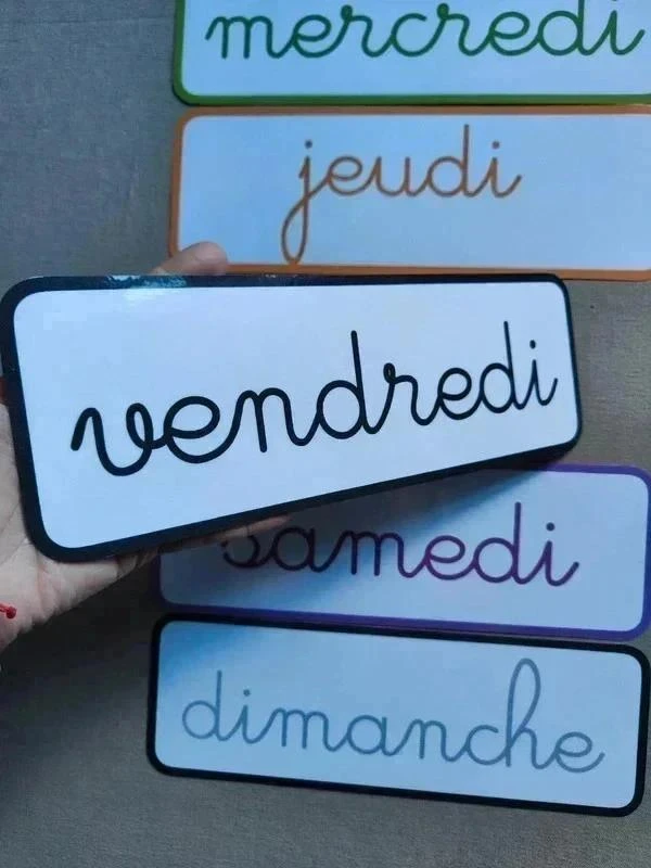 Cursive weekdays posters – photo 5
